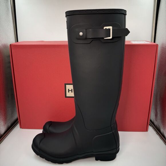 Hunter Original Tour Tall Boot, Black Winter, Rain Boot, Women’s Size 10 New - Picture 4 of 14